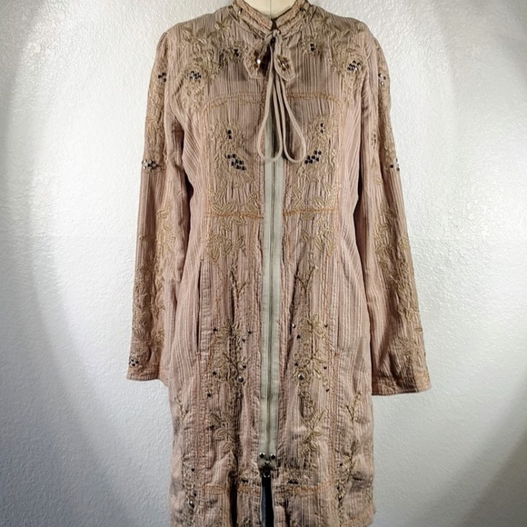 Two Ten Ten Five by Johnny Was Helsinki Zip Coat Sauna Colorway L NWT - Picture 2 of 7